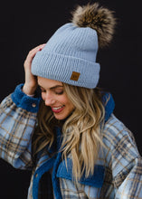 Load image into Gallery viewer, Light Blue Beanie