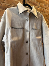 Load image into Gallery viewer, Stitchline Oversized Shacket in Oatmeal