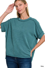 Load image into Gallery viewer, The Teal Ribbed Top