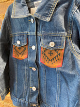 Load image into Gallery viewer, Dark Denim Aztec Jacket