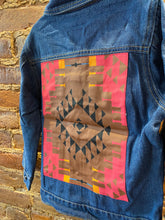 Load image into Gallery viewer, Dark Denim Aztec Jacket