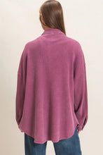 Load image into Gallery viewer, The Waffle Knit Button Up in Dark Cherry