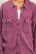 Load image into Gallery viewer, The Waffle Knit Button Up in Dark Cherry