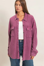 Load image into Gallery viewer, The Waffle Knit Button Up in Dark Cherry