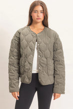 Load image into Gallery viewer, Dark Olive Quilt Jacket
