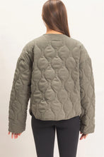 Load image into Gallery viewer, Dark Olive Quilt Jacket