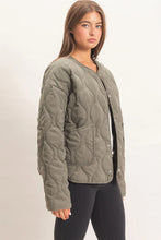 Load image into Gallery viewer, Dark Olive Quilt Jacket