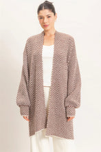 Load image into Gallery viewer, Brown Herringbone Cardigan
