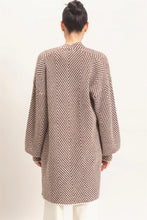 Load image into Gallery viewer, Brown Herringbone Cardigan