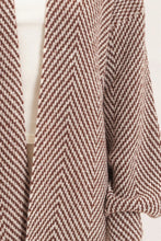 Load image into Gallery viewer, Brown Herringbone Cardigan