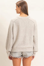 Load image into Gallery viewer, Henley Seam Sweater in Mushroom