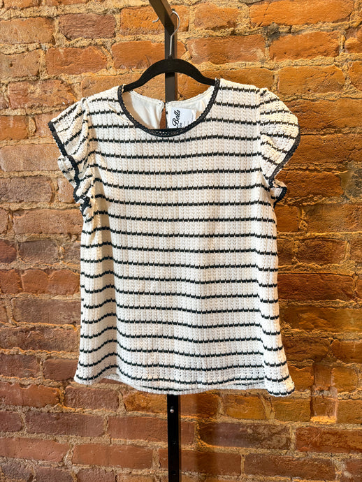 Ruffle + Stripes Top