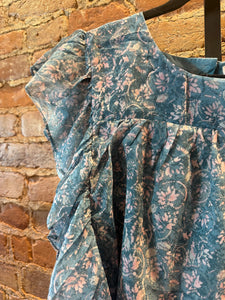 Botanical Paisley Ruffle Top