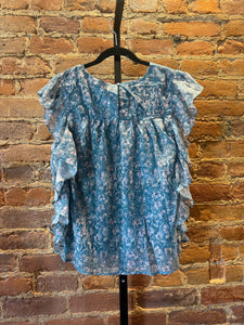 Botanical Paisley Ruffle Top