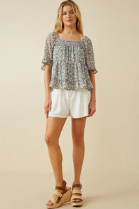 The Floral Grace Top