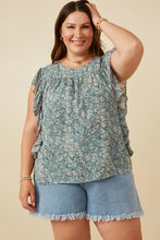 Load image into Gallery viewer, Botanical Paisley Ruffle Top