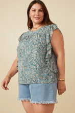 Load image into Gallery viewer, Botanical Paisley Ruffle Top