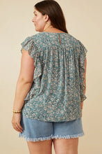 Load image into Gallery viewer, Botanical Paisley Ruffle Top