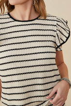 Load image into Gallery viewer, Ruffle + Stripes Top