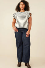 Load image into Gallery viewer, Ruffle + Stripes Top