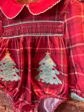 Load image into Gallery viewer, Smocked Christmas Tree Onesie