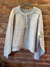 Load image into Gallery viewer, Henley Seam Sweater in Mushroom