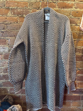 Load image into Gallery viewer, Brown Herringbone Cardigan