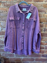 Load image into Gallery viewer, The Waffle Knit Button Up in Dark Cherry