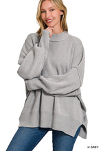 Load image into Gallery viewer, Heather Grey Mock Sweater