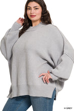 Load image into Gallery viewer, Heather Grey Mock Sweater