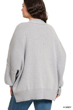 Load image into Gallery viewer, Heather Grey Mock Sweater