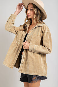 Neutral  Mineral Washed Shacket