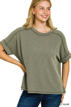 Load image into Gallery viewer, The Light Olive Ribbed Top