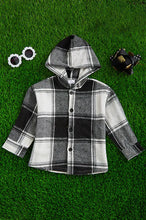 Load image into Gallery viewer, Button Down Plaid Hoodie Shacket