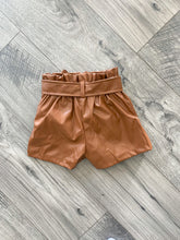 Load image into Gallery viewer, Brown Faux Leather Shorts