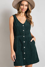 Load image into Gallery viewer, Hunter Green  Corduroy Dress
