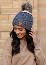 Load image into Gallery viewer, Grey Color Block Beanie