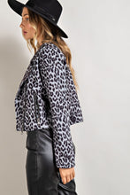 Load image into Gallery viewer, Night Out Leopard Moto Jacket