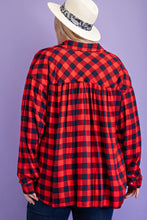 Load image into Gallery viewer, Red/Navy Flannel Plus