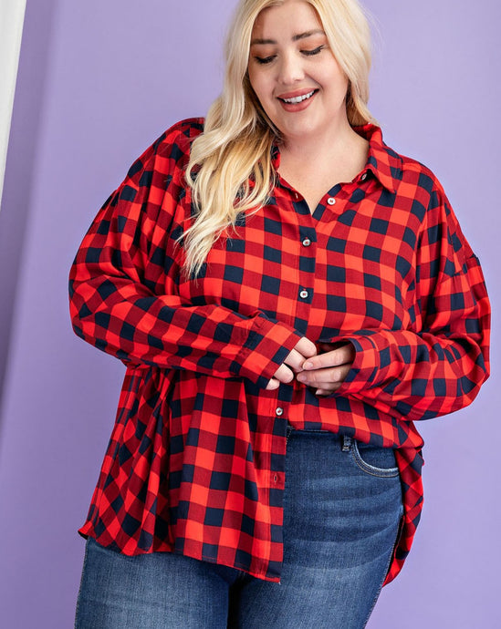 Red/Navy Flannel Plus